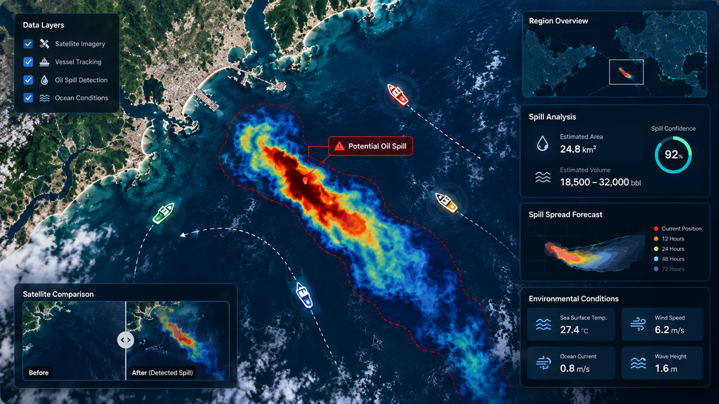ocean oil spill intelligence dashboard